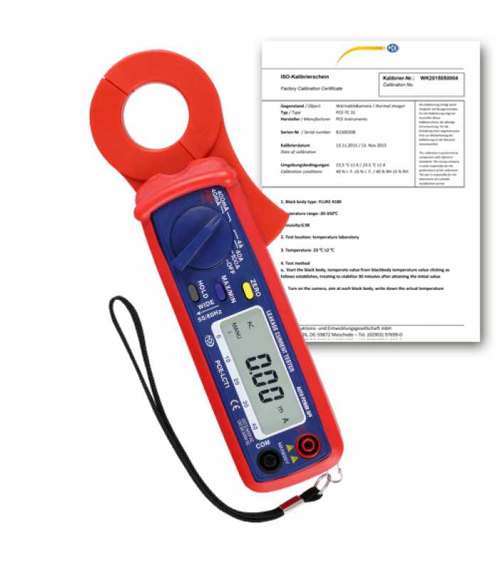 PCE Instruments PCELCT1 [PCE-LCT 1-ICA] Digital Leakage Multimeter w/ ISO Calibration Certificate